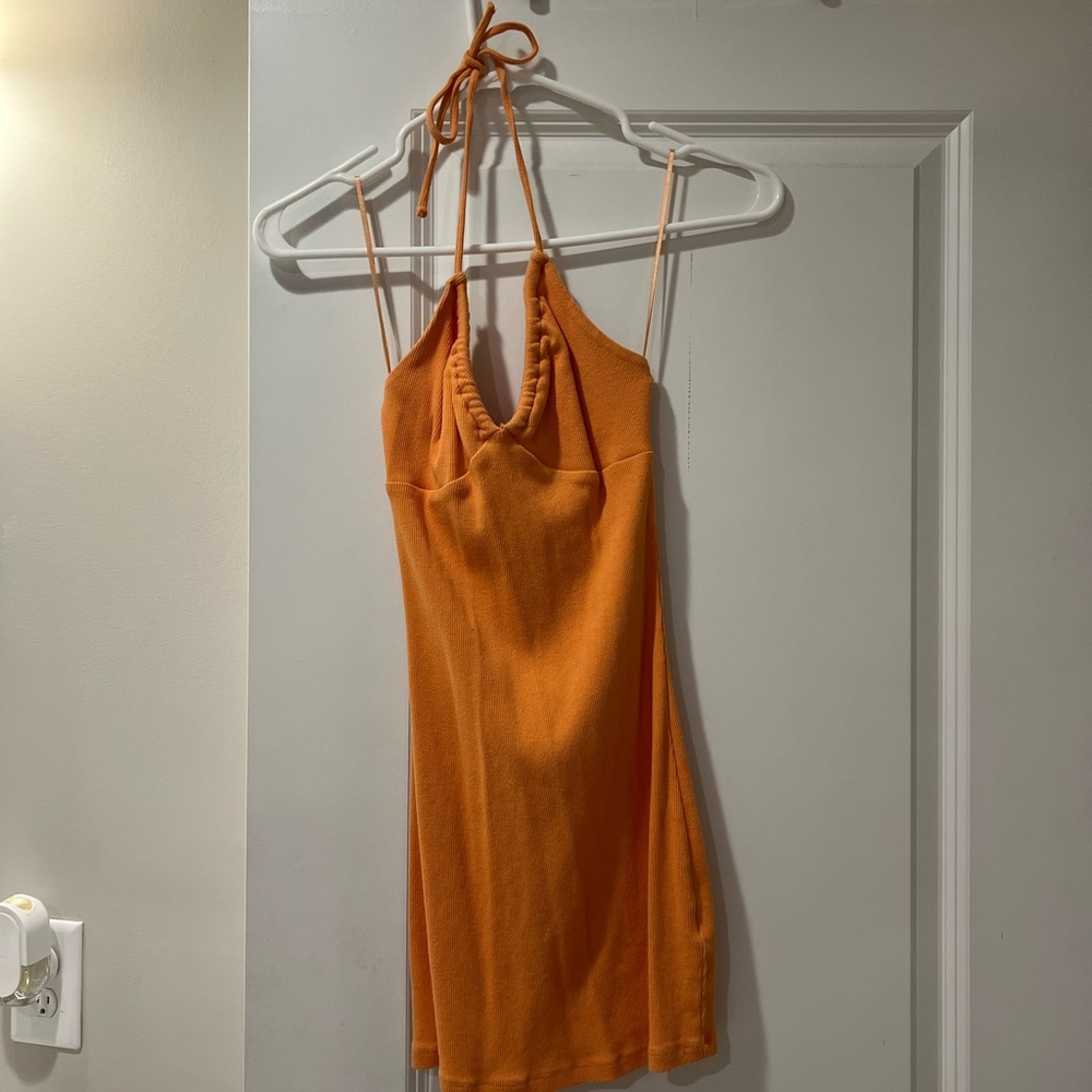 Orange Halter Dress